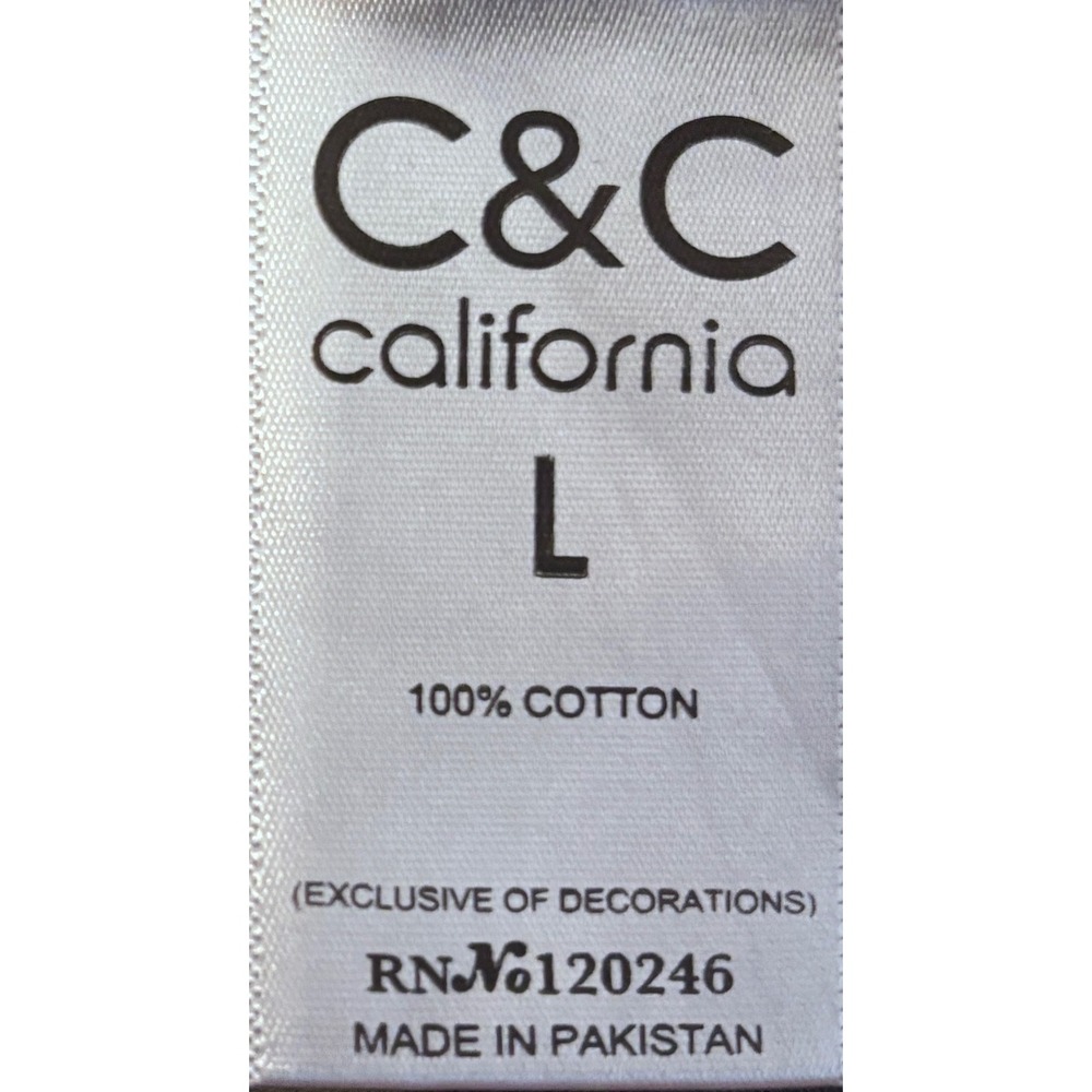 New C&C California Pickleball Graphic Tee Women Large Black Sand Melissa Shirt - Picture 5 of 6